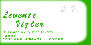 levente vizler business card